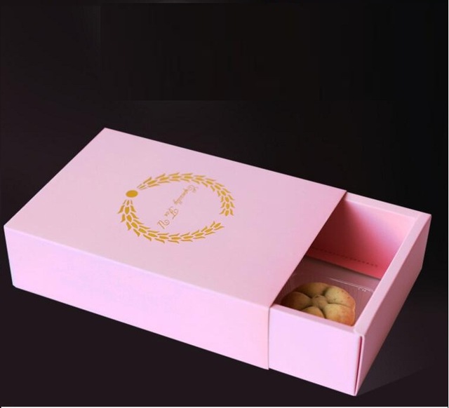 2-13 Alice, (inner size 17*11.2*4.8cm) Pink drawer box, Foil gold printing paper boxes for packaging,10pcs/lot