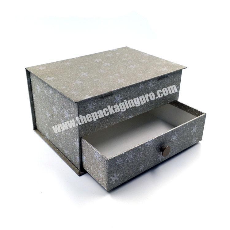 2 layers sliding drawer paper box with full logo printed laminated