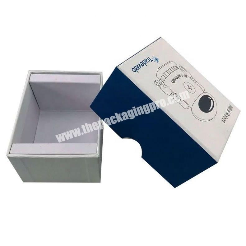 2 pieces lid and base cardboard printed electronic products box with paper inlay
