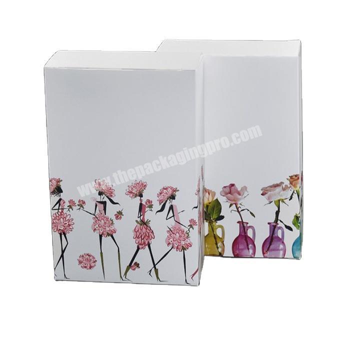 2 Size&Style Color Printed Design Folding White 350g Craft Paper box Mask Cosmetics Packaging box