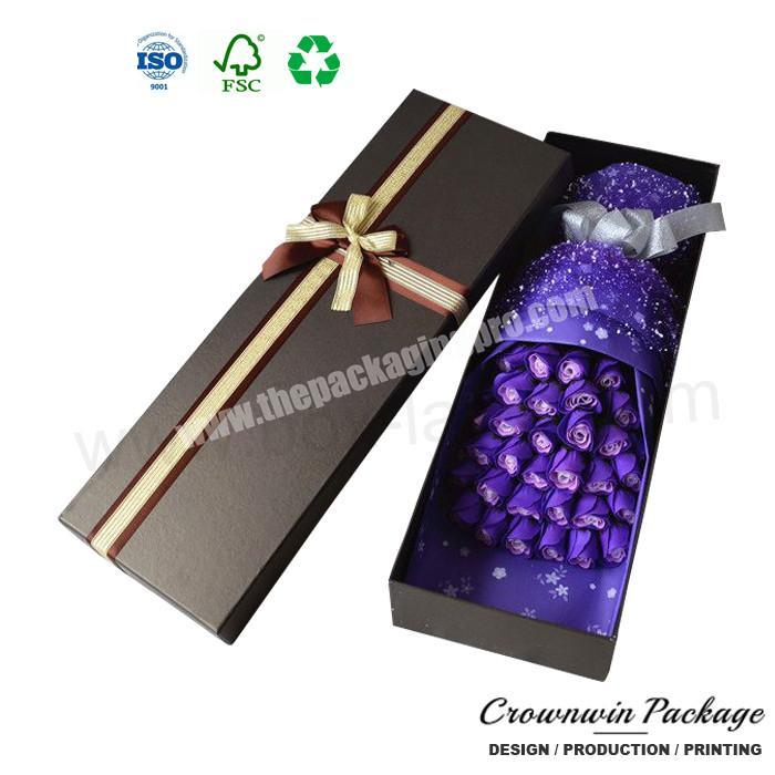 2018 Custom Elegant Cardboard Flower Gift Box With Lid