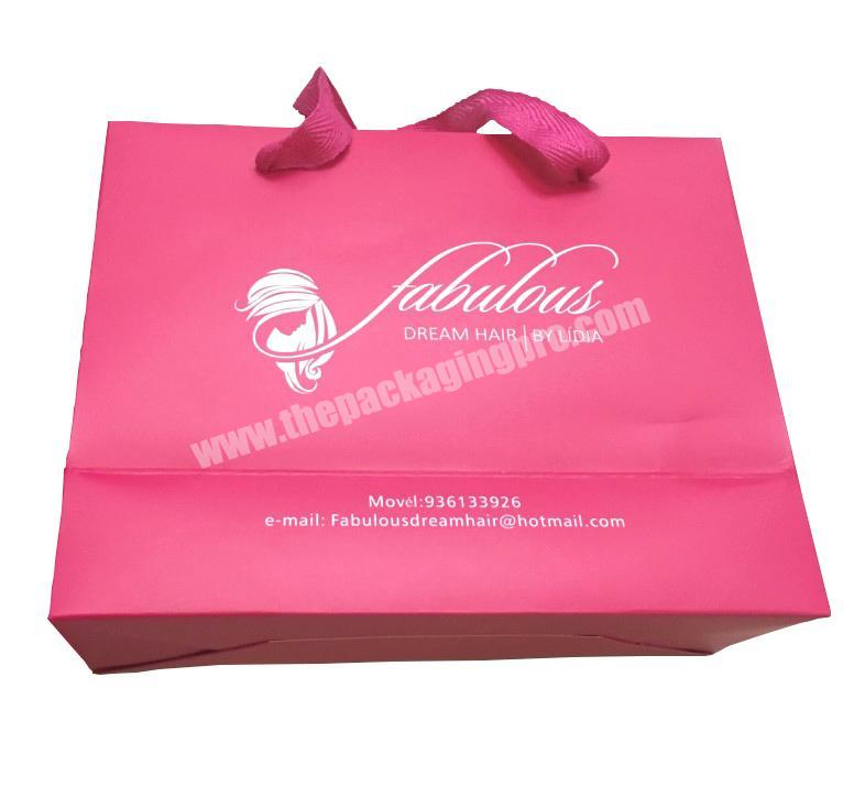 2018 customited design hair extension packaging gift paper bag