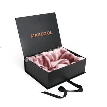 2019 best selling cardboard luxury custom magnetic packaging gift box with satin