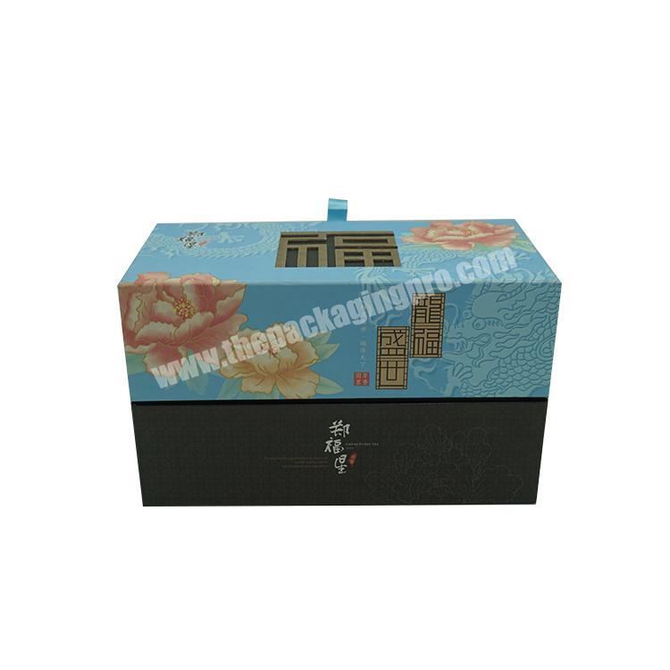 2019 Cardboard paper box custom recycled tea set luxury tea packaging Chinese tea gift box