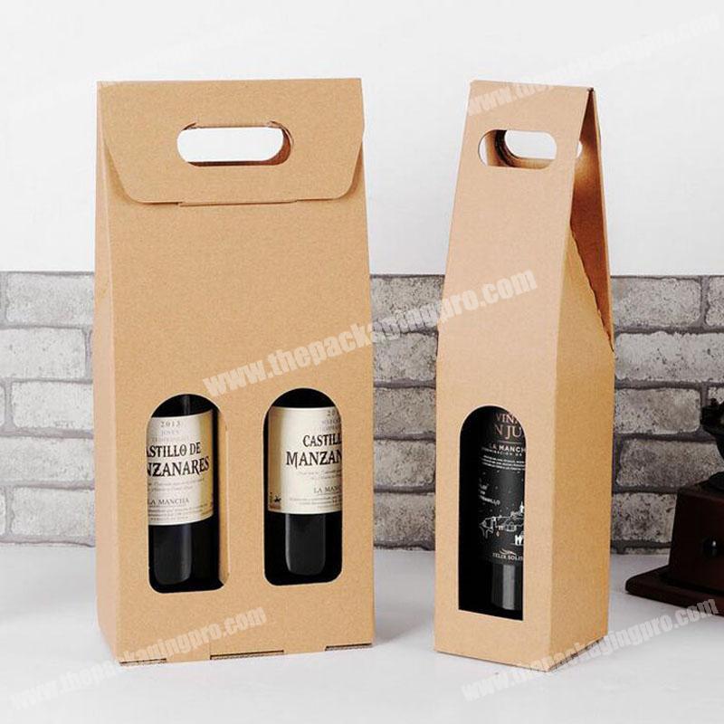 2019 China Factory Custom Recyclable Corrugated Card Paper 2  Wine Bottle Cardboard Packaging  Boxes
