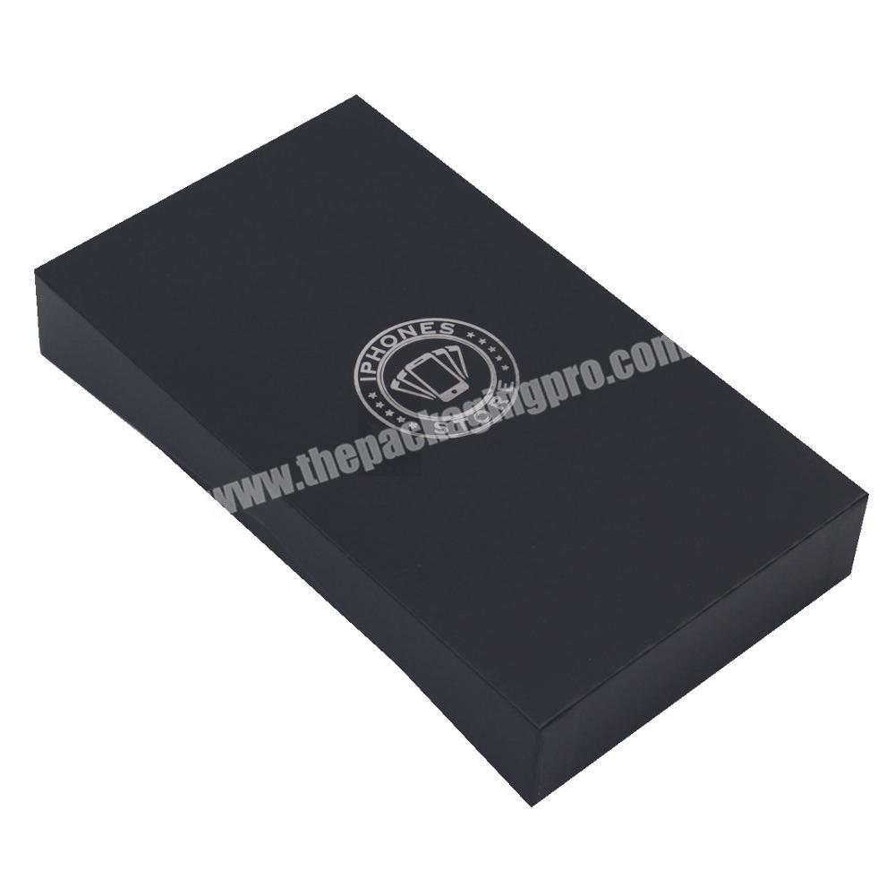 2019 China New Design A Velvet Black Gift Box With Silver Hotstamping