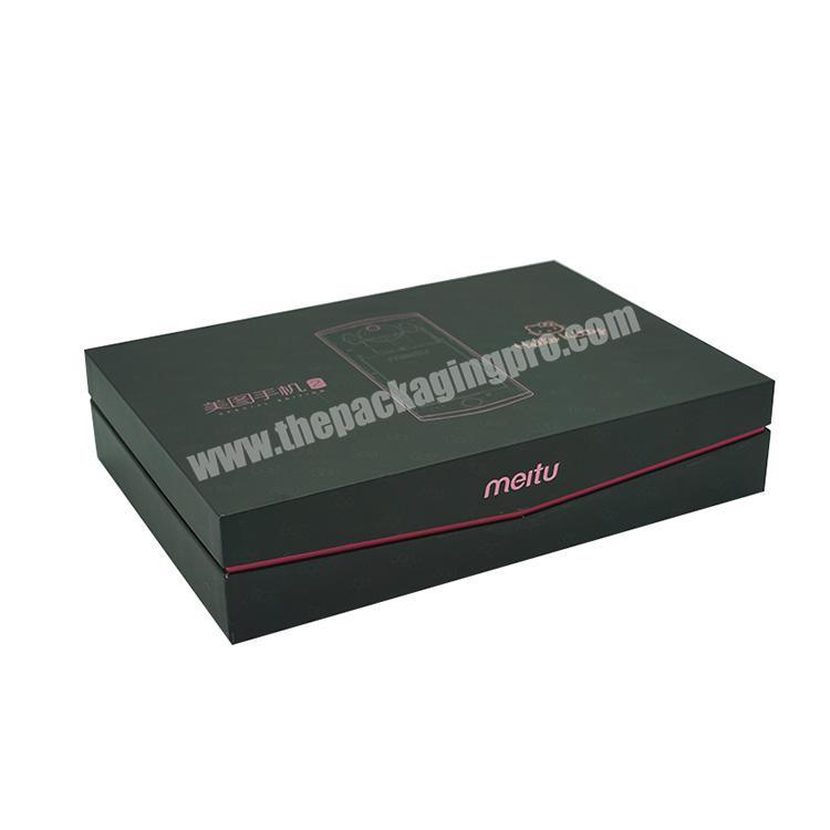 2019 China Supplier Custom Black Cardboard Mobile Phone Case Packaging Eco Box