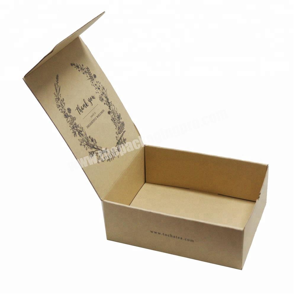 2019 Custom Eco-friendly folding brown craft paper box