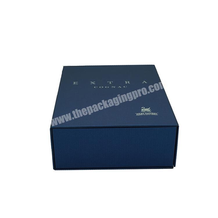 2019 Custom Logo Fancy Recycle Cardboard Paper Silk Lined Gift Boxes Wine Box With Magnet