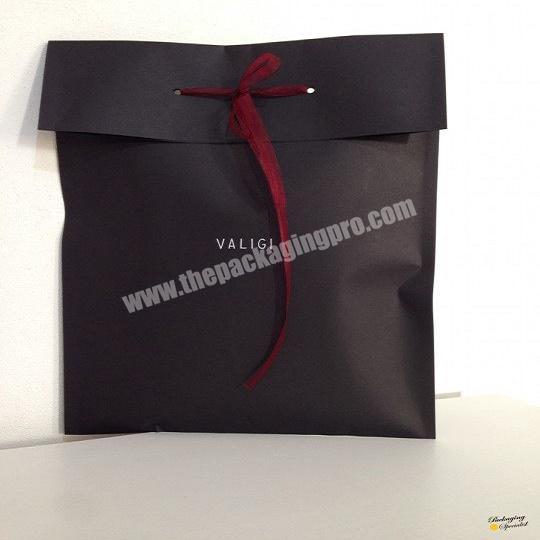 Hot Sale Luxury Jewelry Packaging Black Kraft Paper Black