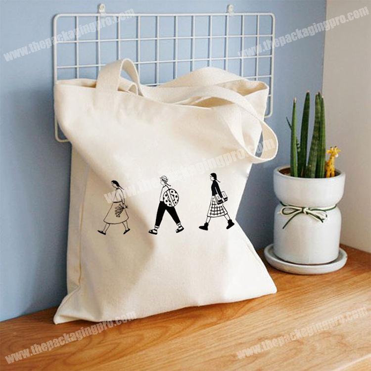 2019 Hot selling ladies handmade cotton folding shoulder shopping shopper heavy duty canvas storage bags