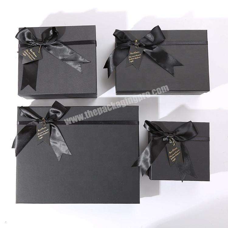 2019 Luxury Customized Art Paper Gift Box with Ribbon