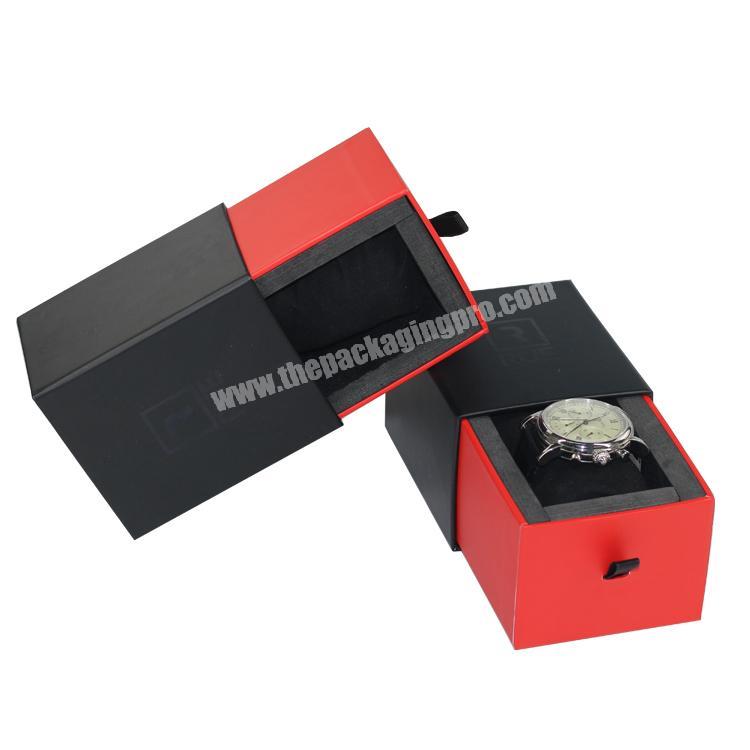2019 Luxury drawer packaging boxes , simple cheap gift long watch box for wholesale