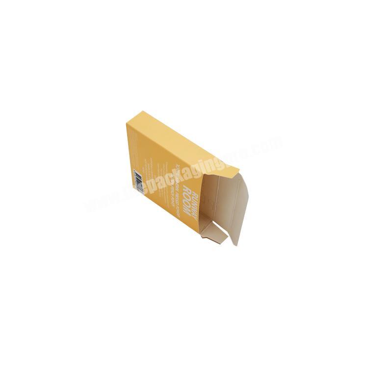2019 New Design 350gsm Yellow Art Paper Socks Box With Printing Custom Logo