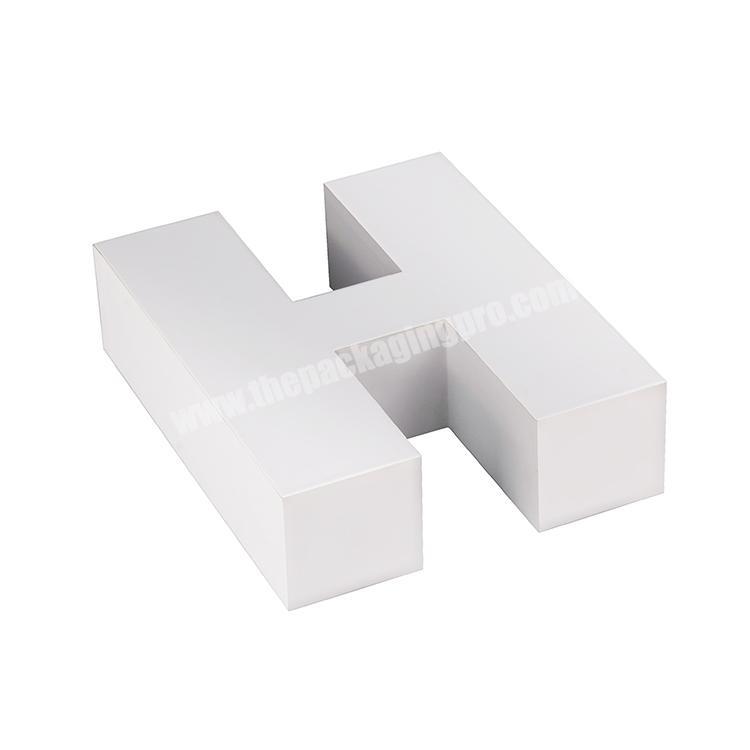 2019 New Product Custom Handmade Luxury White H Shaped Hat Packaging Gift Box