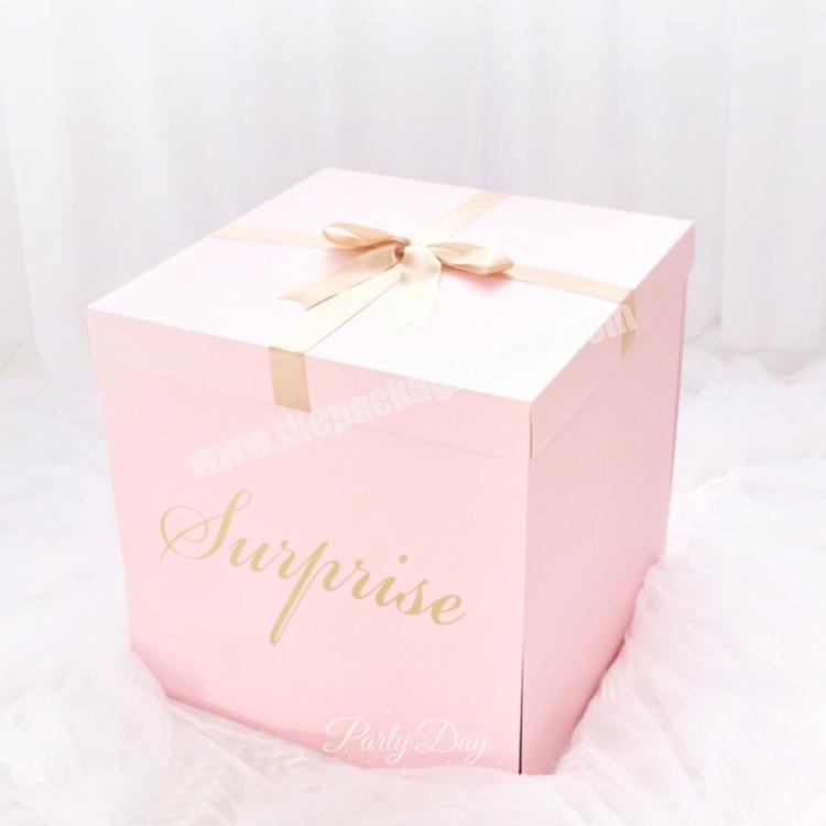 2019 new products surprise pink balloon box