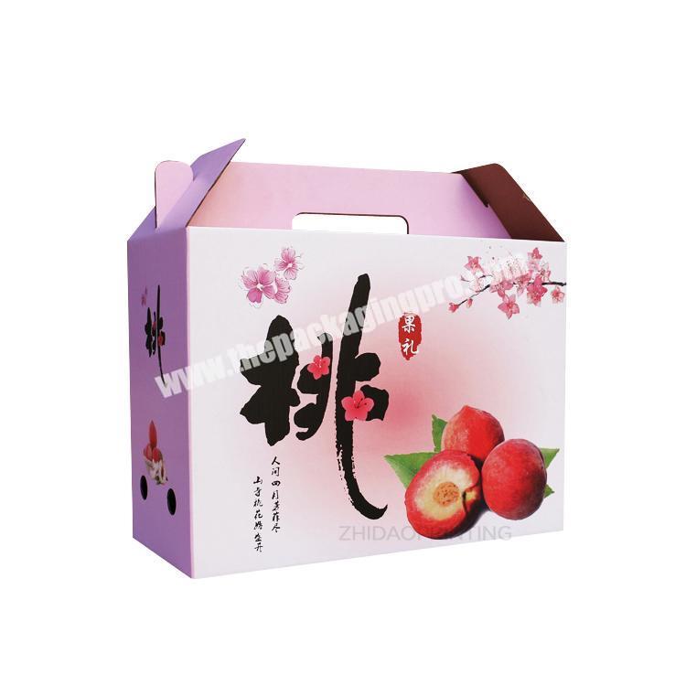 2019 paper cardboard recycled easy carrying fruit package gable gift box
