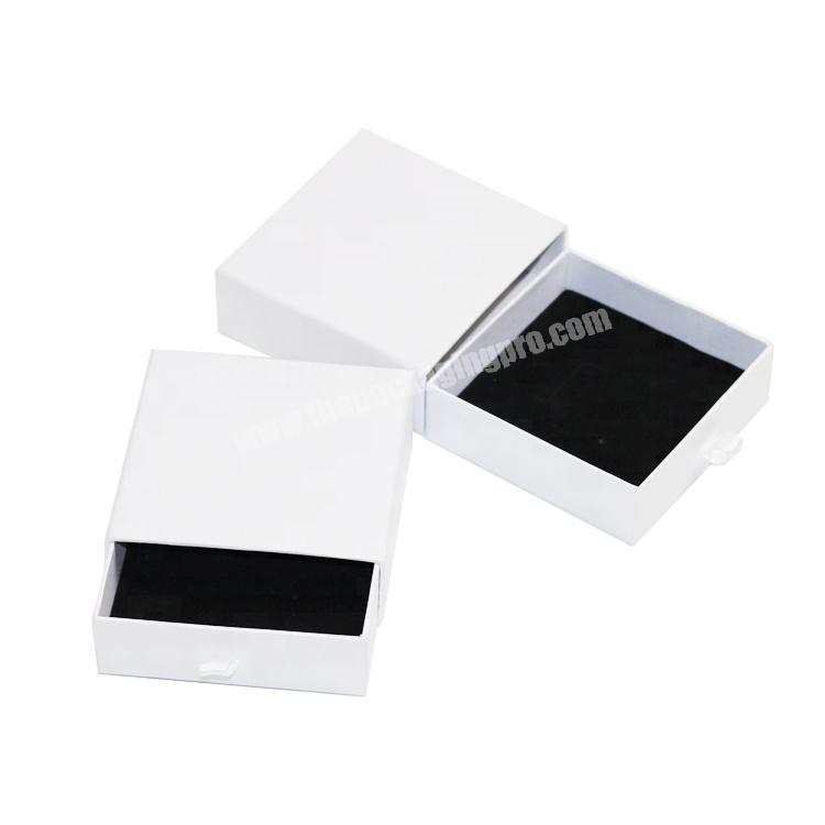 2019 white color cardboard drawer box for jewelry gift packing