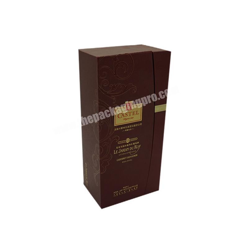 2019 Wholesale custom luxury cardboard New Design Custom Bottle Cardboard Wine Box