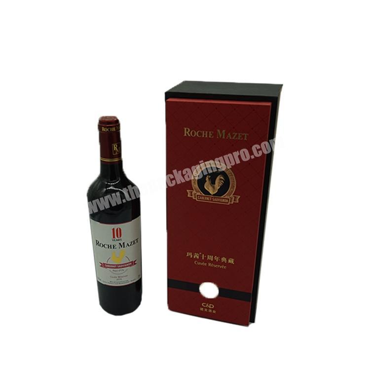 2019 Wholesale laminated box packaging boxes New Design Custom Bottle Cardboard Wine Box
