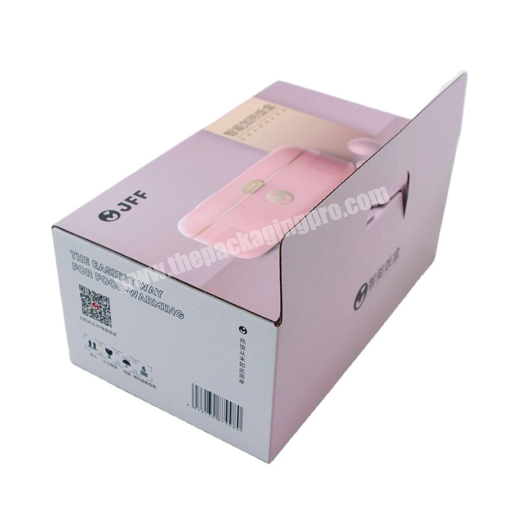2020 crepack hot sale offset printing corrugated and collapsible shipping and display box with handle
