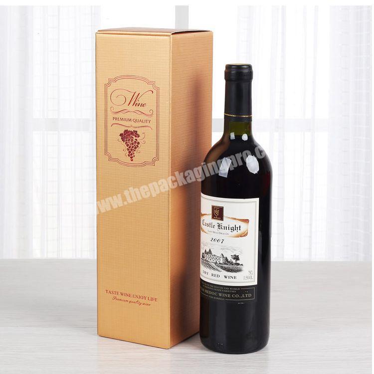 2020 Custom Design Classic Paper Wine Gift Packaging Box