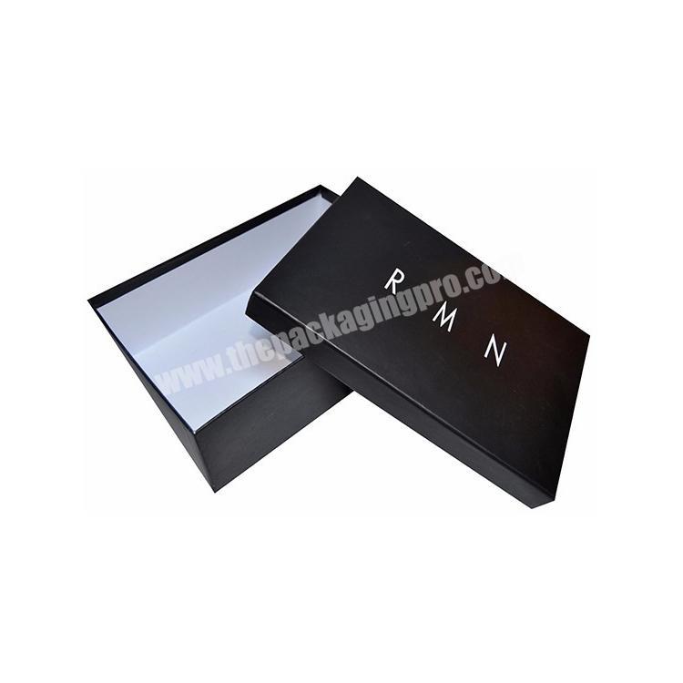 2020 Custom LOGO Black Cardboard A4 Size Large Shipping box with Separate Lid