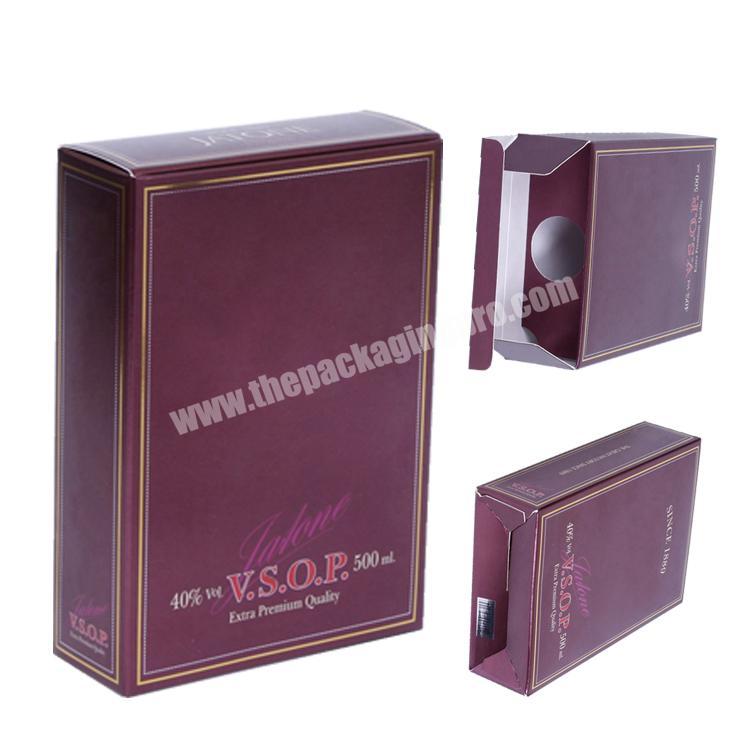 2020 Custom Recycled Cardboard Storage Wine Packaging Boxes foil silver logo