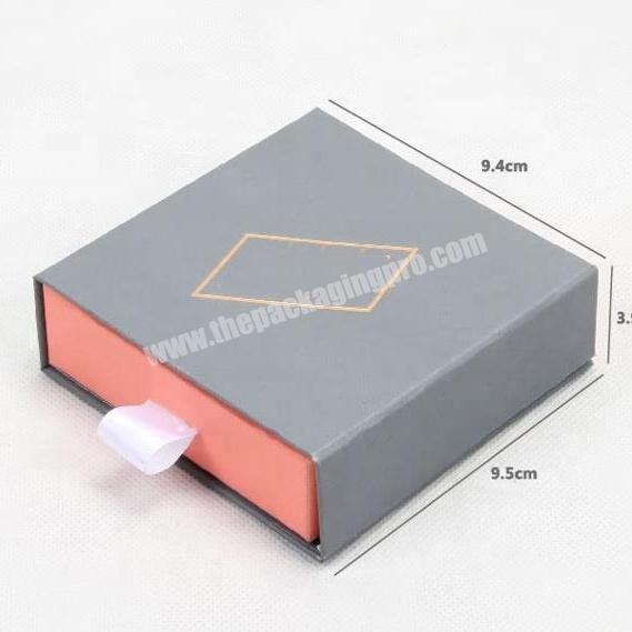 2020 Fashion customized jewellery display gift packaging bracelets box with sliding lid