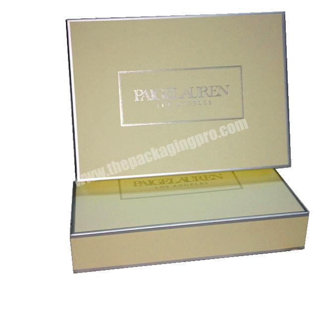 2020 Foil sliver Edge Rim design custom printing and size gift box with lid and base
