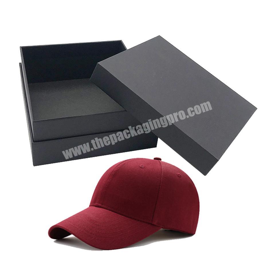 2020 hat packing black matte baseball snapback cap gift packaging boxes