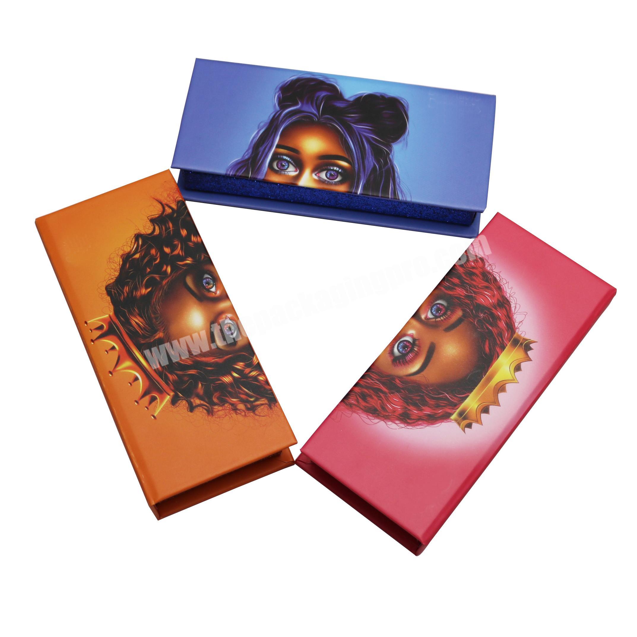 2020 Hot Oem Cosmetic Cardboard Various Colors 2 Pairs False Eyelash Box Without Eye Lash