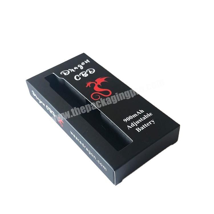 2020 hot selling custom black color gift craft box packaging paper box for battery atomizer supplier