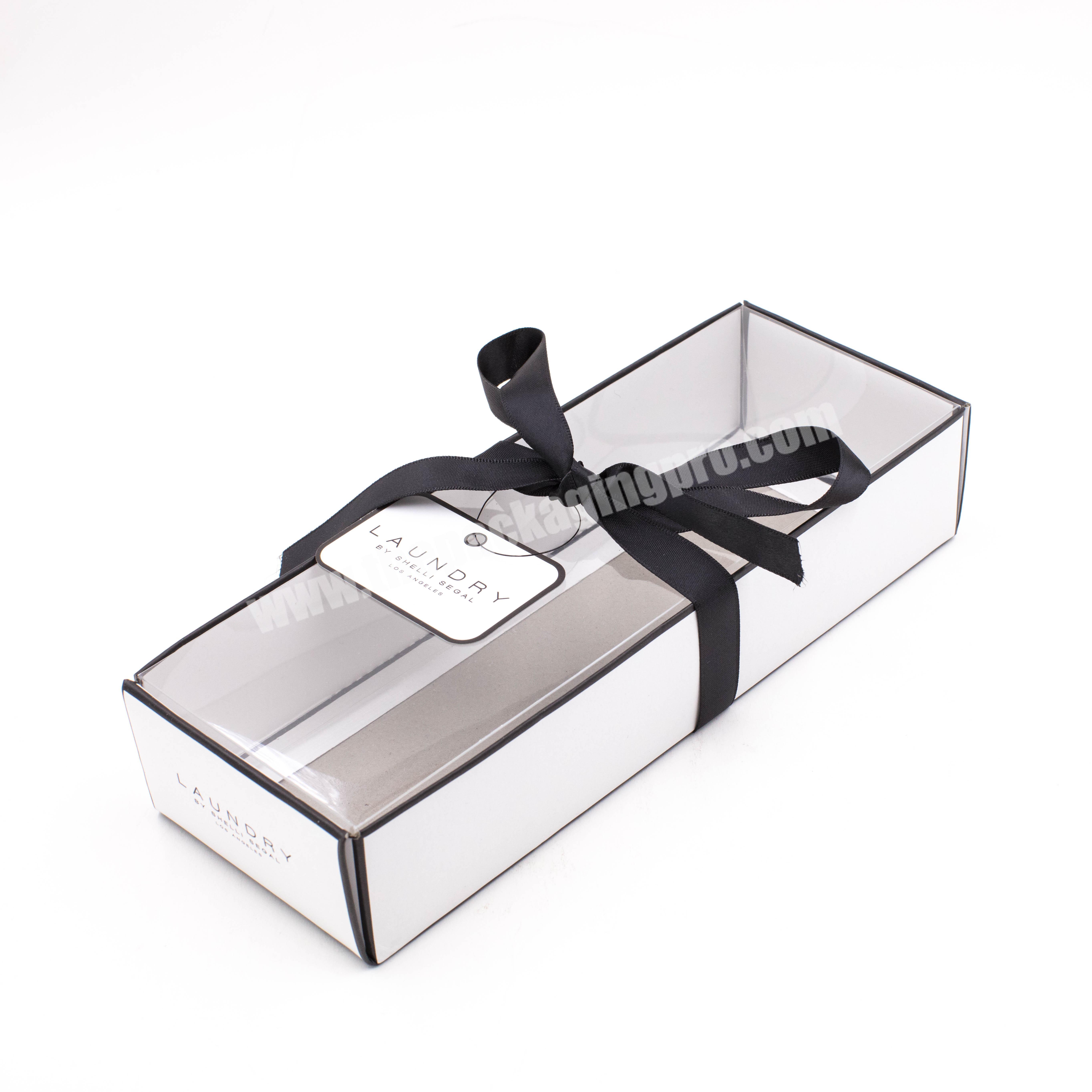 2020 Hotsale Luxury Custom Logo Square  Gift Boxes,Socks Packaging Box,Scarf Packing Box With Ribbon And Tag GBP019