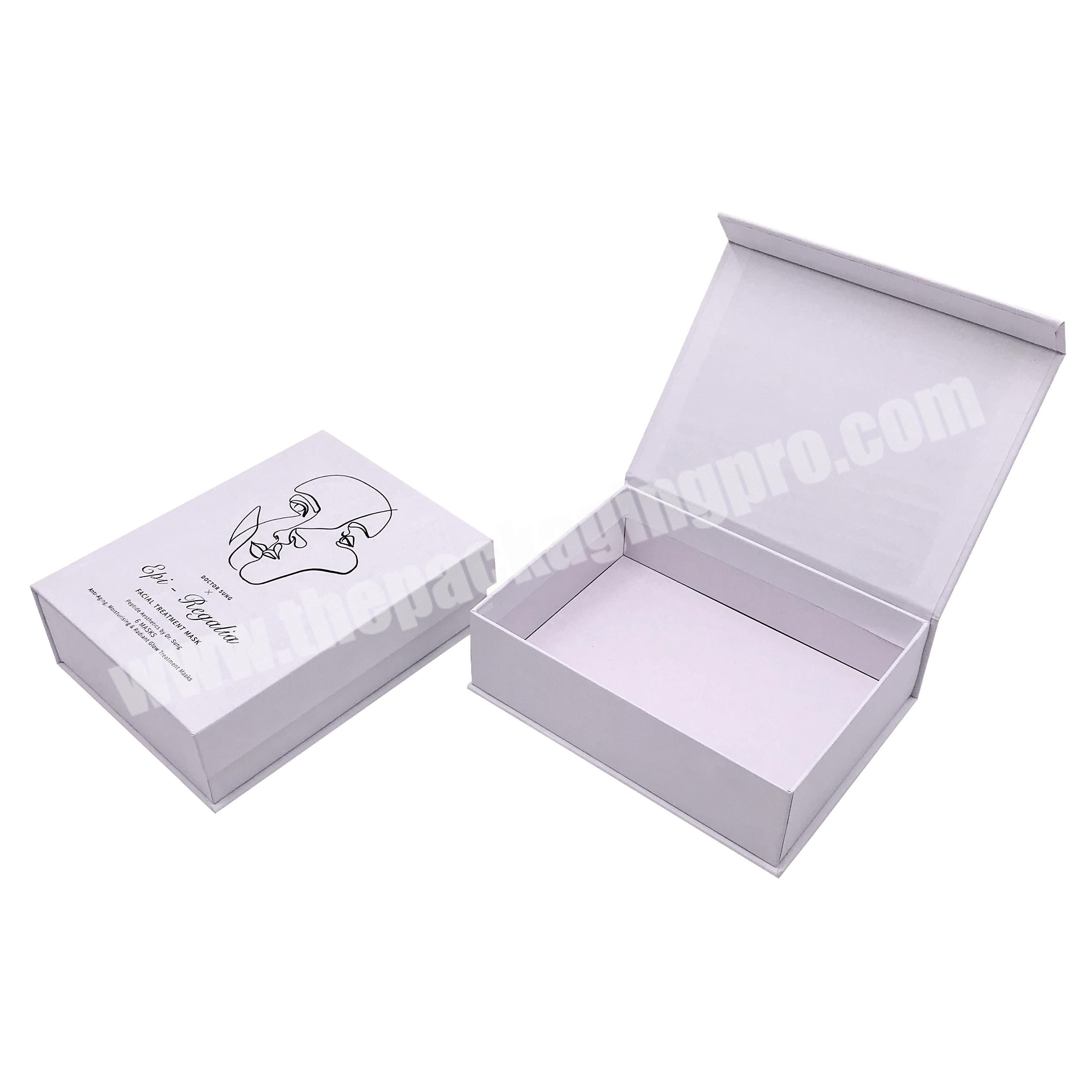 2020 made in china hot sale  small cosmetics facial  skincare beauty products packaging magnetic white box
