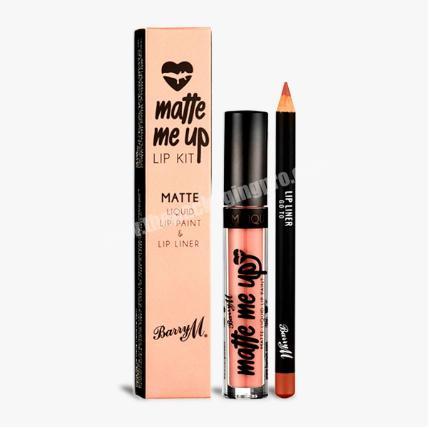 2020 matte unique paper cardboard cosmetic package custom lipstick  lip gloss packaging box