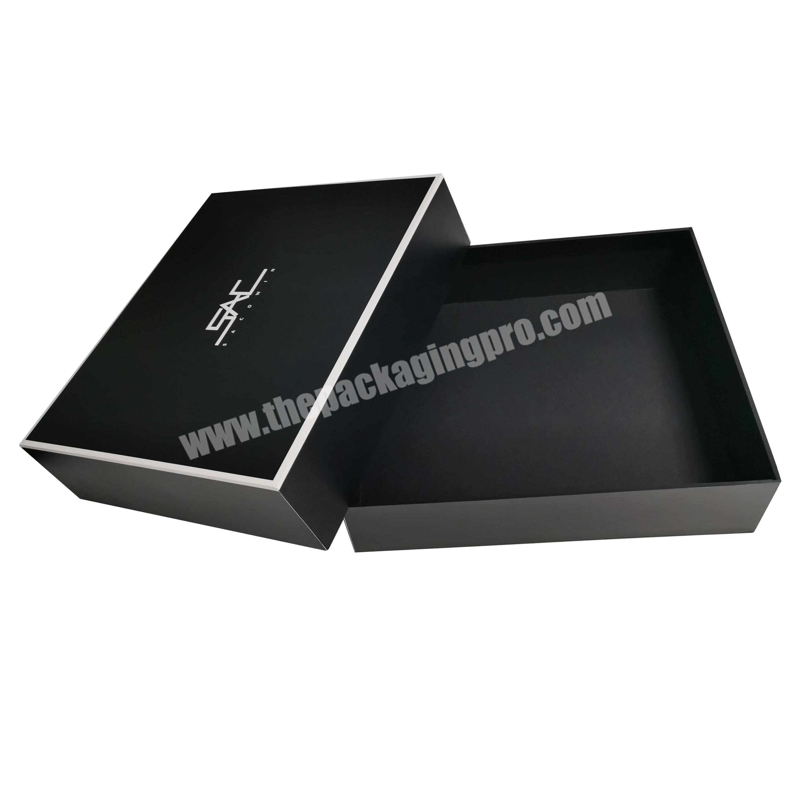 2020 New custom large cardboard black paper cake box