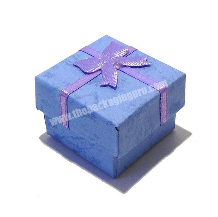 2020 New Custom Luxury Small Square Jewelry Packaging Christmas Gift Box Packaging With RIbbon