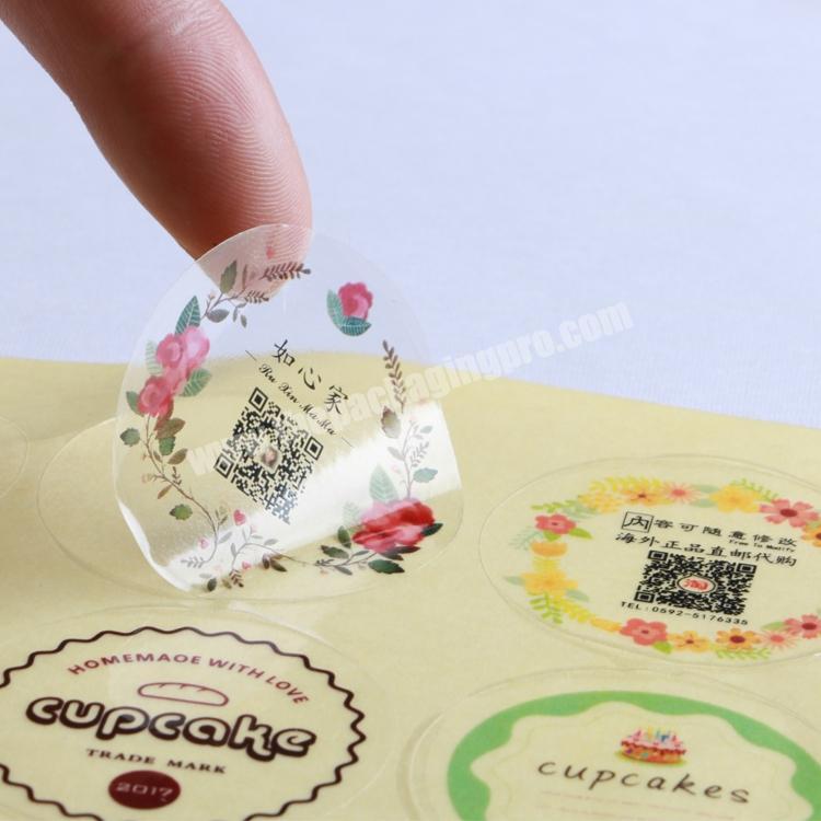 2020 New design factory custom logo printing  nice paper or PVC labels fashion colorful clear stickers