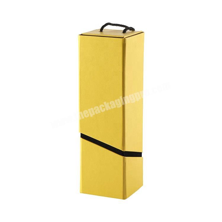 2020 New Design Good Sales Foldable Custom Logo Recycle Cardboard Reusable Paper Gift Wine Box