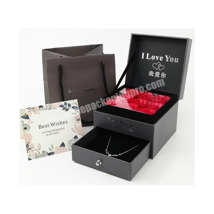 2020 new floral letter clear acrylic wedding rose flower packing box flower box single rose