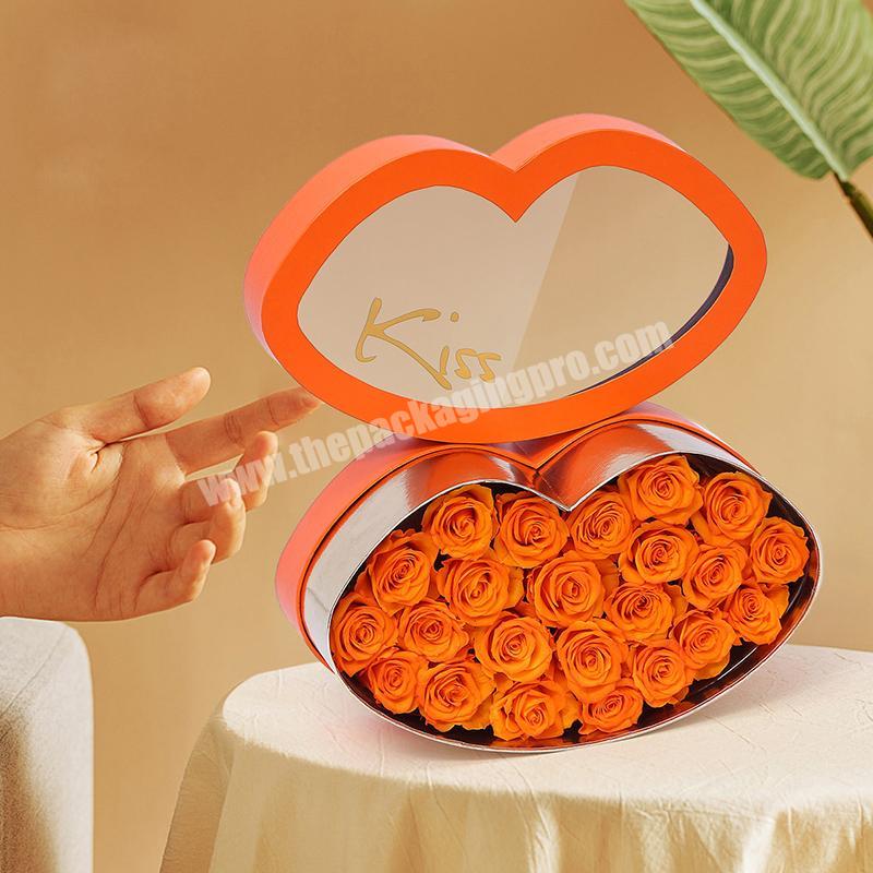 2020 New Style Lip Shape Flower Box Elegant Valentine's Day Gift Packaging Box For Flower Shop