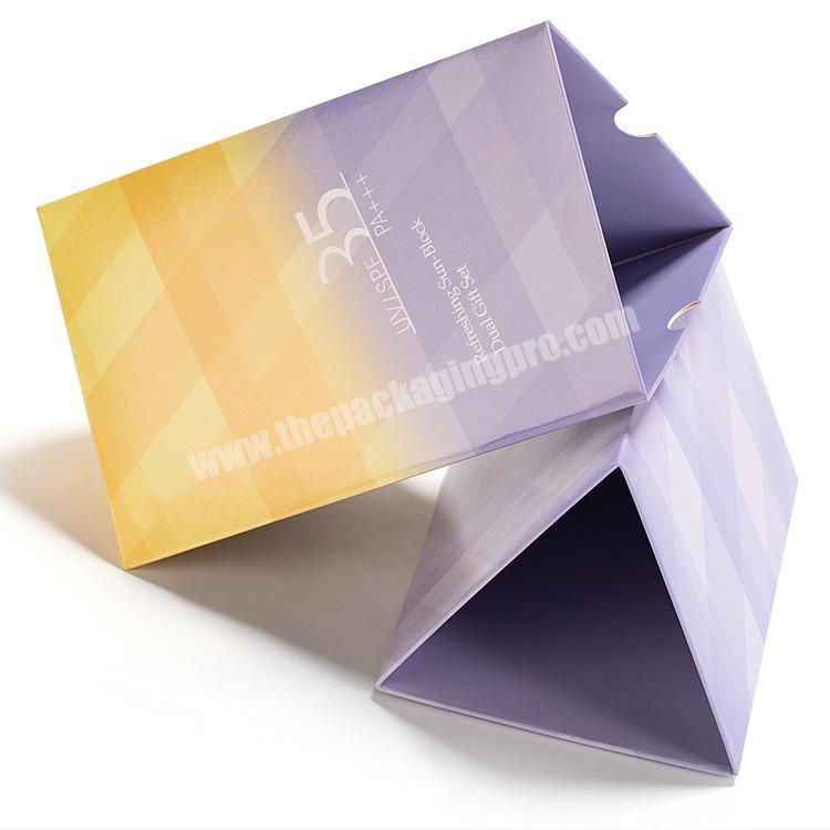 2020 New Triangle Shaped Cosmetic Paper Box Packaging for Perfume