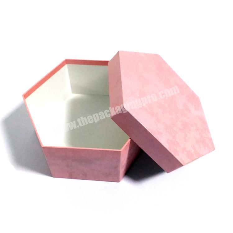 2020 New Unique Hexagonal Empty Fancy Gift Box Handmade Paper Gift Box