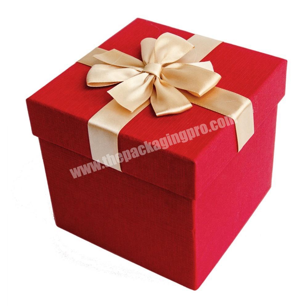 2020 Personalised Custom Christmas Eve Present Gift Packaging Box With Bow Tie