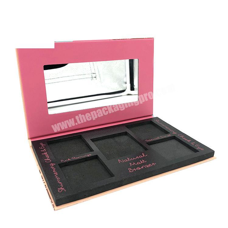 2020 Private label 5 colors eye shadow palette Matte Shimmer eyeshadow case