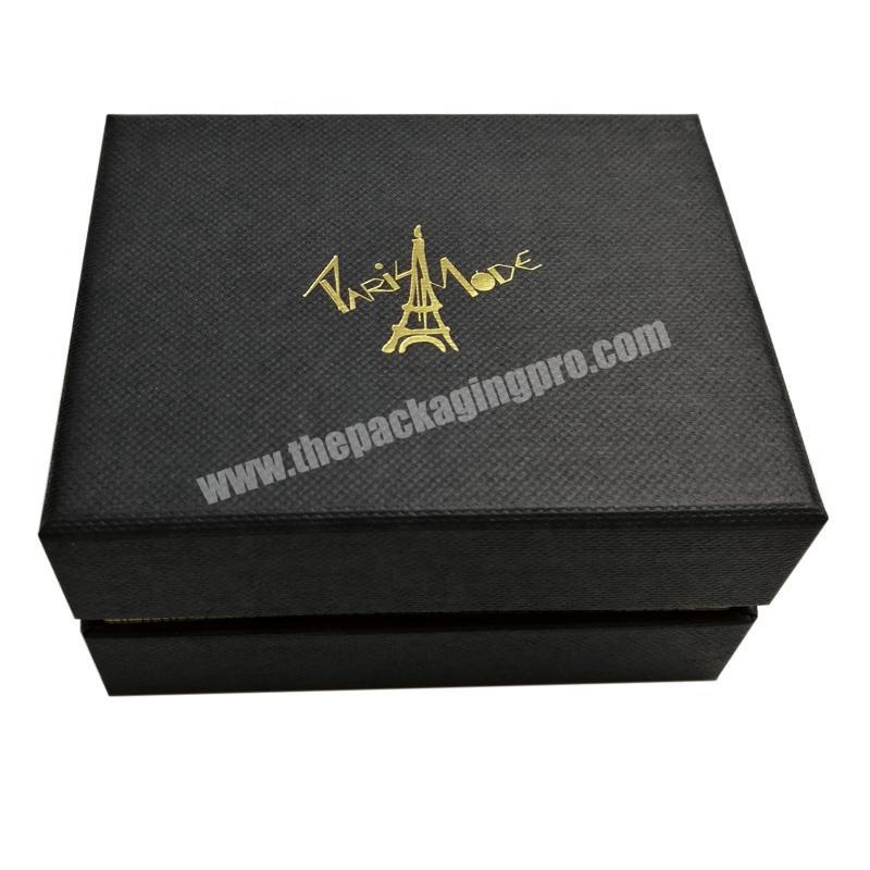 2020 Quality Assuring Premium Black Textured PaperJewellery Packaging Boxes Box Set