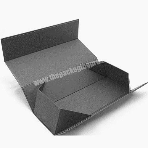 2020 Unique Design Custom Logo Strong Magnetic Flip Foldable Shoe Garment Gift Box Packaging