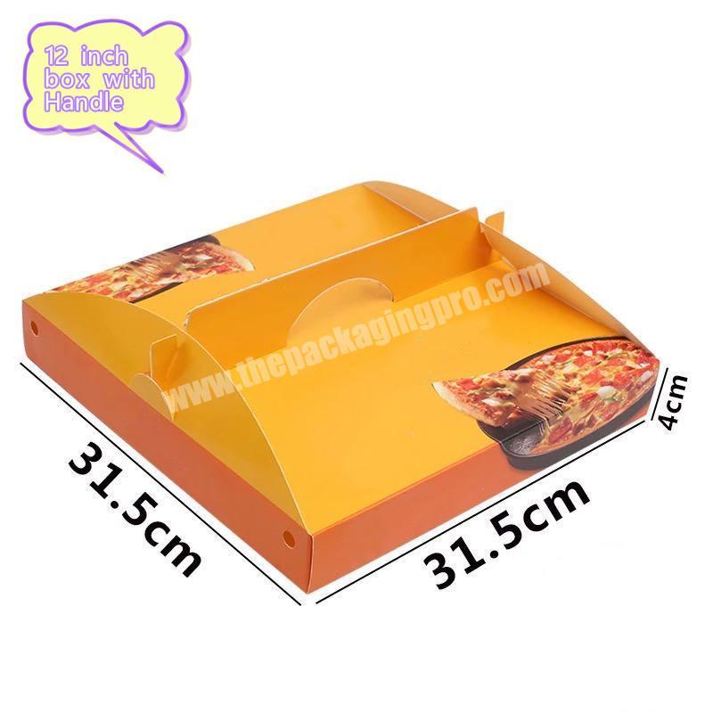 2020 Wholesale Cheap Hot Sell Food Grade Craft Box Take Away Pizza Package Box Kraft Paper Pizza Box
