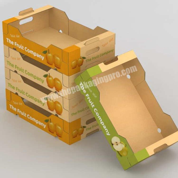 2020 Wholesale Custom Folding Corrugated Fruit Packing Box With Nice Design Printing